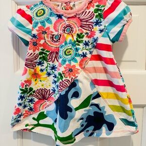 Truly Scrumptious Multicolor Floral Infant Casual Tunic w Diaper Cover